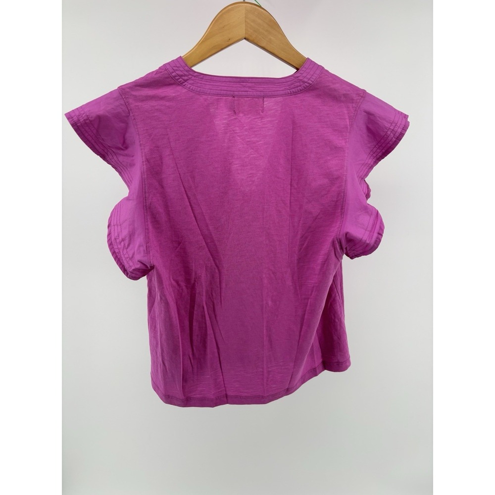 Nation Los Angeles LTD Constance Tank Top Sz XS Flutter Sleeve V Neck Coquette‎ - Picture 4 of 11